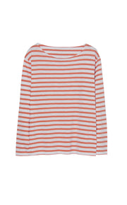 T-SHIRT BOAT ML WHITE ROSE