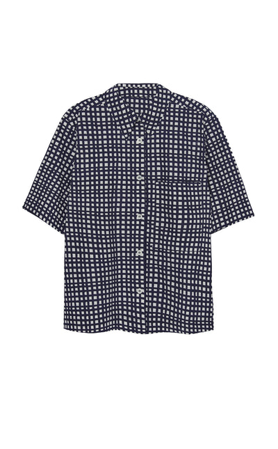 W SHIRTS WIDE CHECKED NAVY