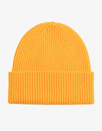 Merino wool hat burned yellow
