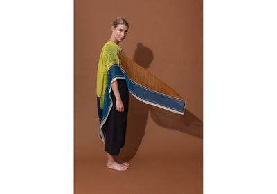 FOULARD PATCHWORK SUN BLEU