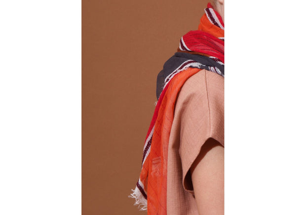 FOULARD PATCHWORK ROSE WOOD