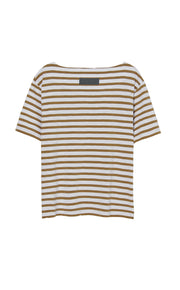T-SHIRT SAIL SLUB JRSY WHITE CAMEL