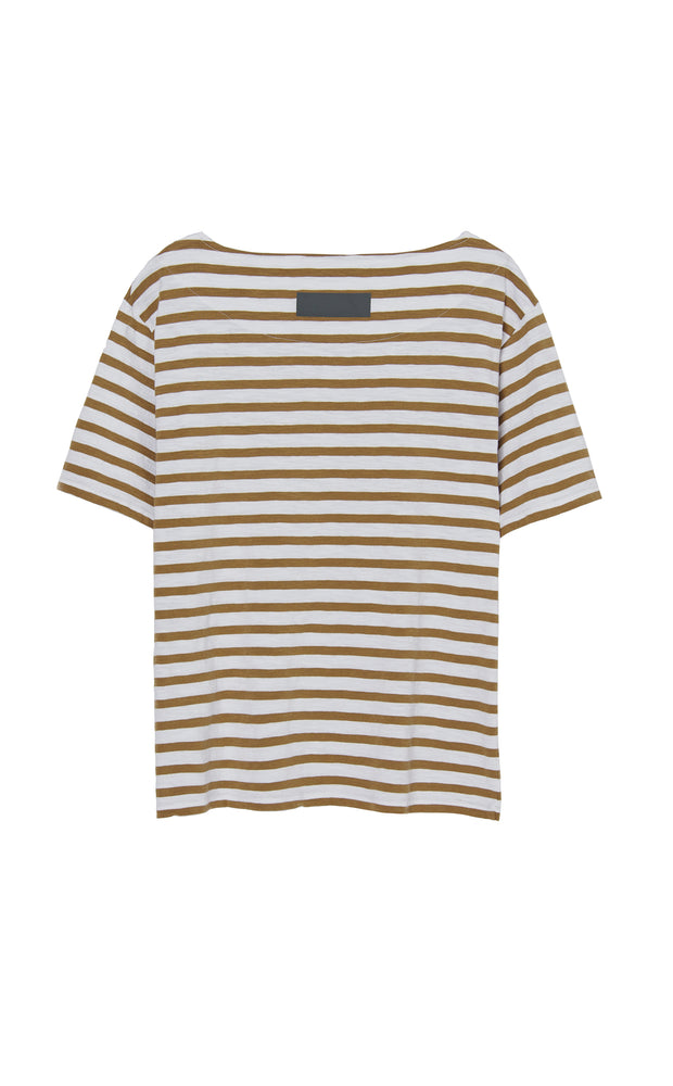T-SHIRT SAIL SLUB JRSY WHITE CAMEL