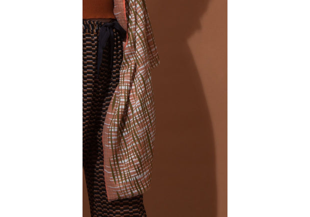 FOULARD RECTANGLE RETRO BLUSH