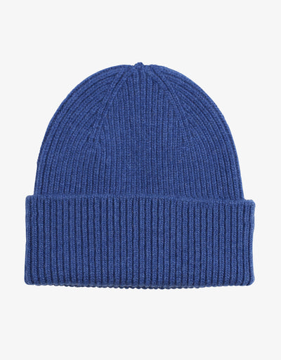 Merino wool hat royal blue